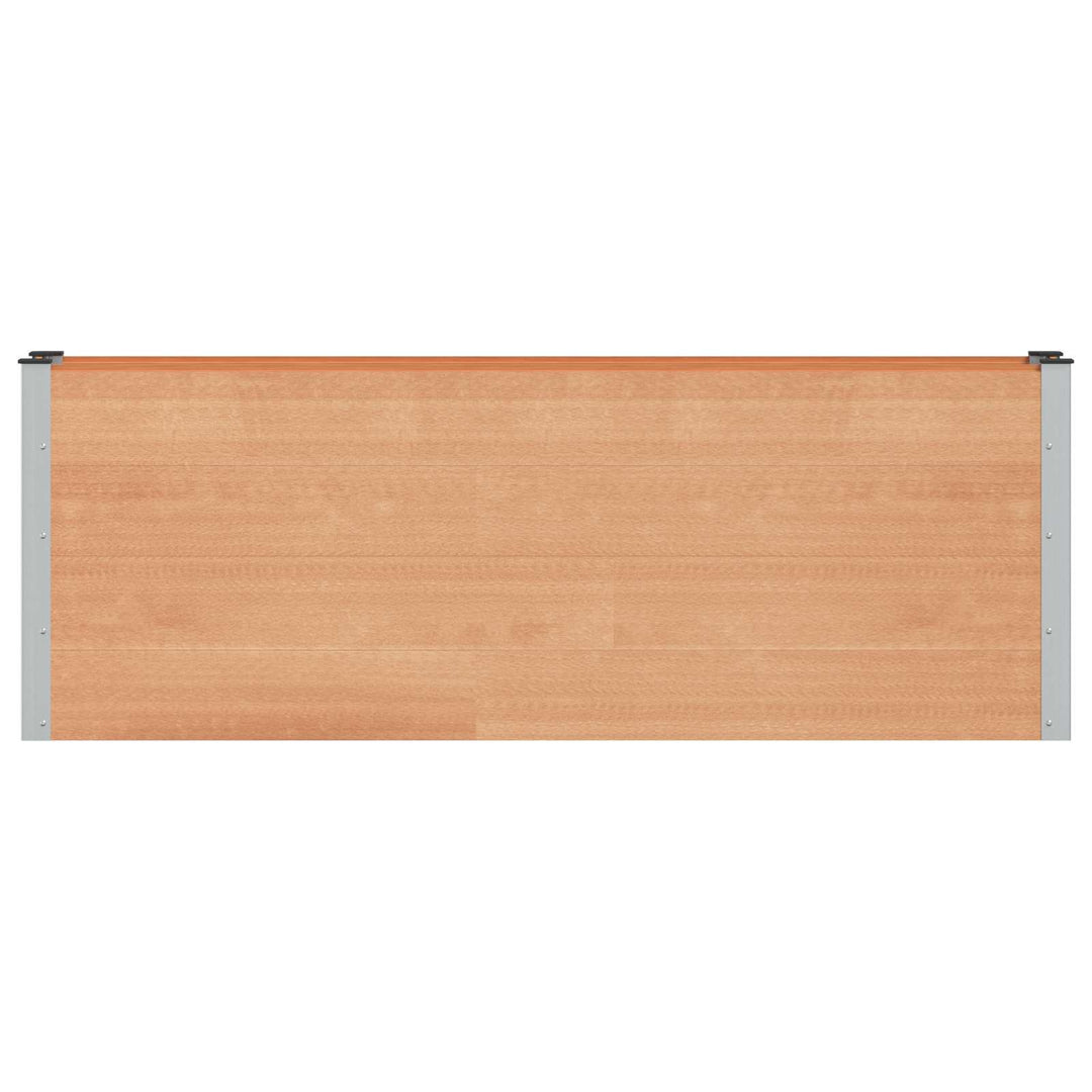 Højbed Brun 200 x 30 x 72 cm WPC og Aluminium