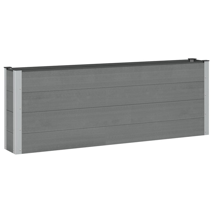 Højbed 2 stk. Sort 200 x 30 x 72 cm WPC og Aluminium