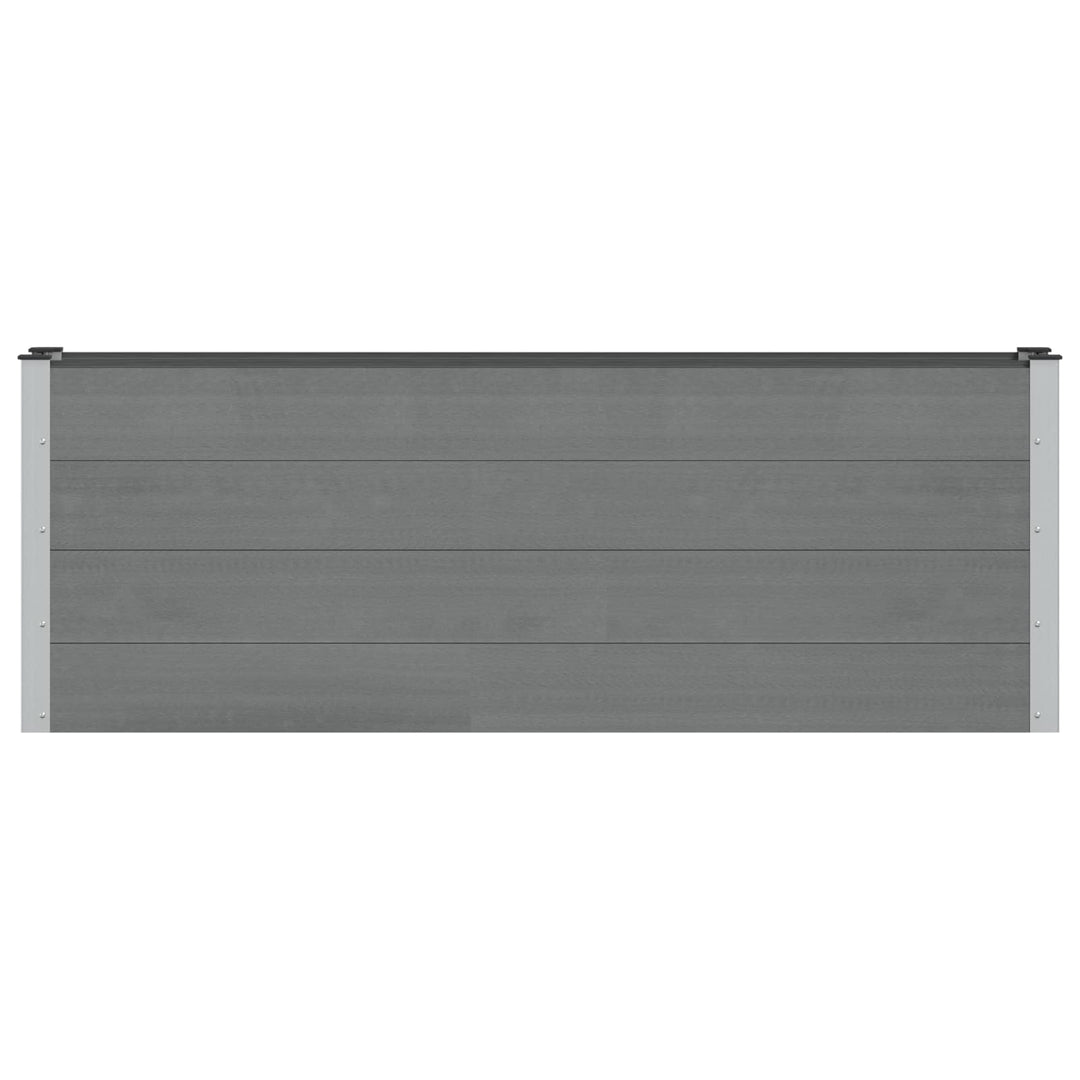 Højbed 2 stk. Sort 200 x 30 x 72 cm WPC og Aluminium