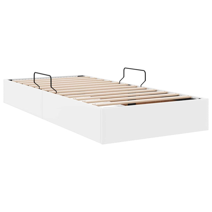 Ottoman Sengestel Ren Hvid 90 x 200 cm Faux læder
