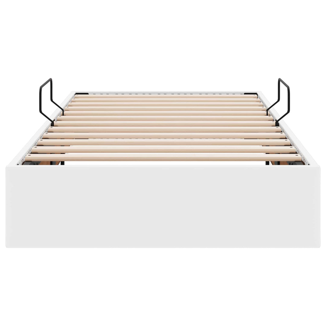 Ottoman Sengestel Ren Hvid 90 x 200 cm Faux læder