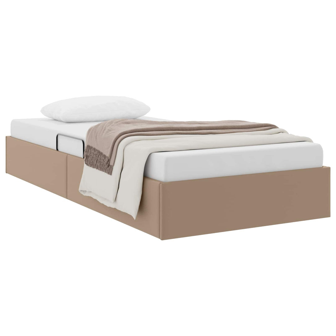 Ottoman Sengestel Cappuccino 90 x 200 cm Faux læder