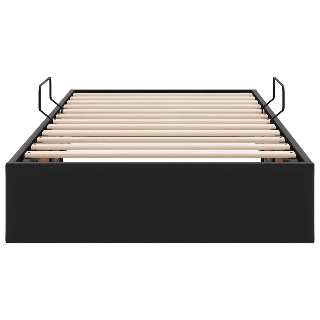 Ottoman Sengestel med opbevaring Sort 100 x 200 cm Faux læder