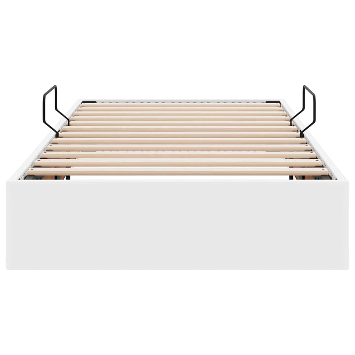 Ottoman Sengestel Ren Hvid 100 x 200 cm Faux læder