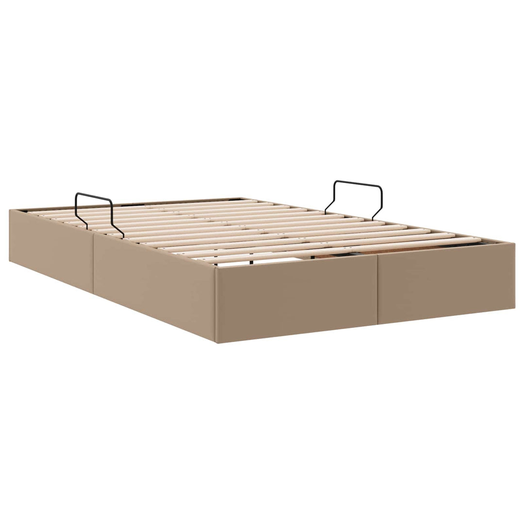 Ottoman Sengestel Cappuccino 120 x 200 cm Faux læder