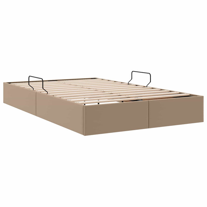 Ottoman Sengestel Cappuccino 120 x 200 cm Faux læder