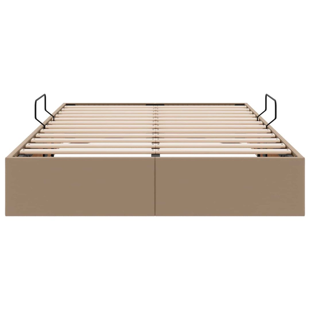 Ottoman Sengestel Cappuccino 120 x 200 cm Faux læder