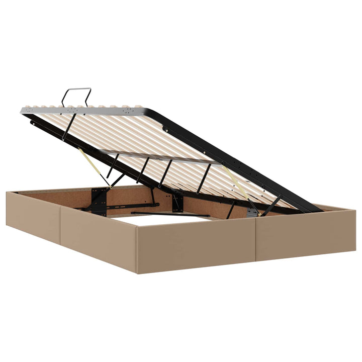Ottoman Sengestel Cappuccino 140 x 190 cm Faux læder