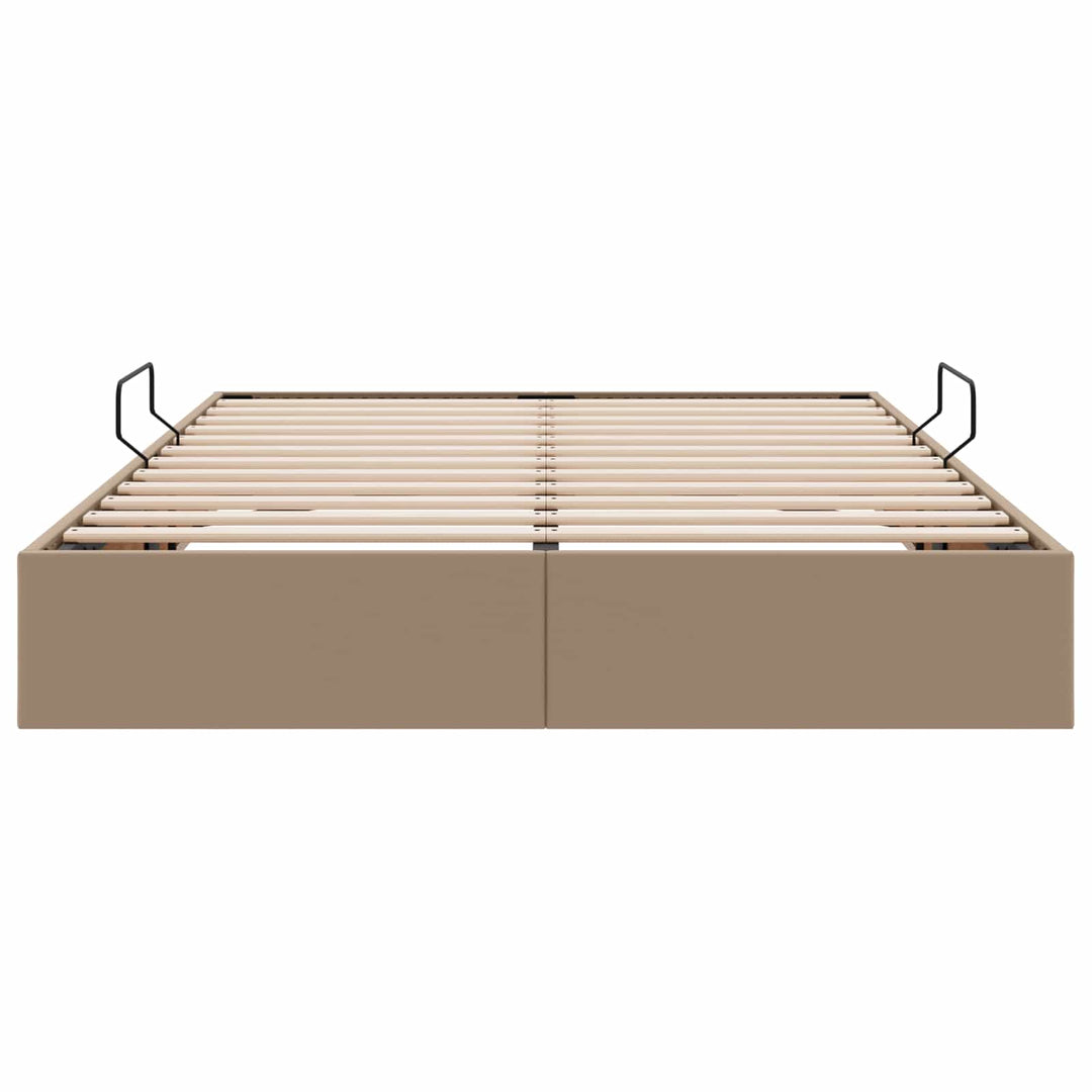 Ottoman Sengestel Cappuccino 140 x 190 cm Faux læder