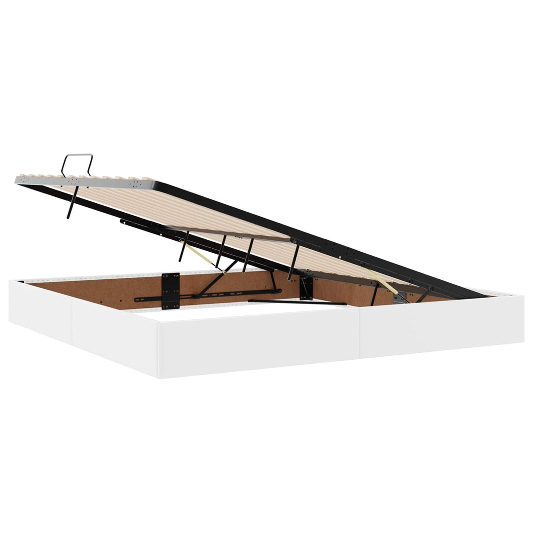 Ottoman Sengestel Ren Hvid 200 x 200 cm Faux læder