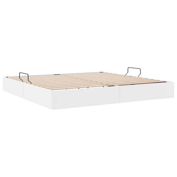 Ottoman Sengestel Ren Hvid 200 x 200 cm Faux læder