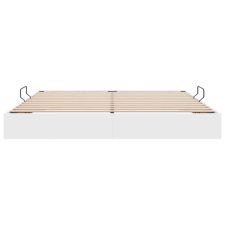 Ottoman Sengestel Ren Hvid 200 x 200 cm Faux læder