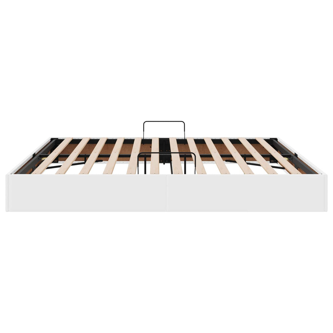 Ottoman Sengestel Ren Hvid 200 x 200 cm Faux læder
