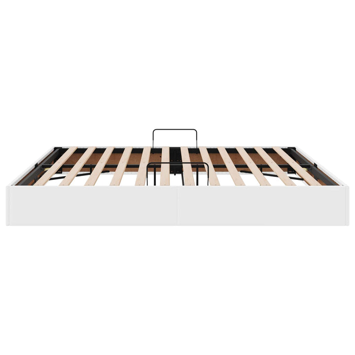 Ottoman Sengestel Ren Hvid 200 x 200 cm Faux læder
