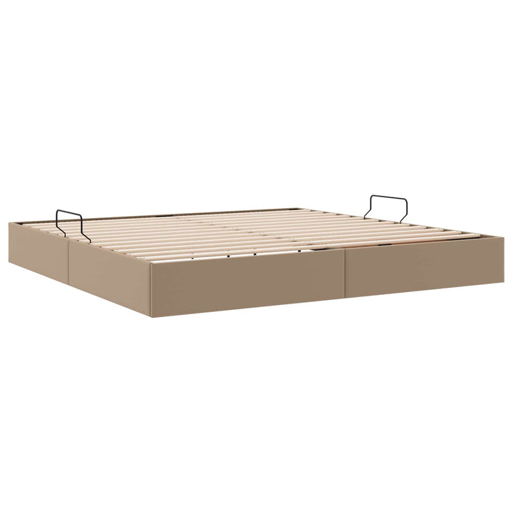 Ottoman Sengestel Cappuccino 200 x 200 cm Faux læder