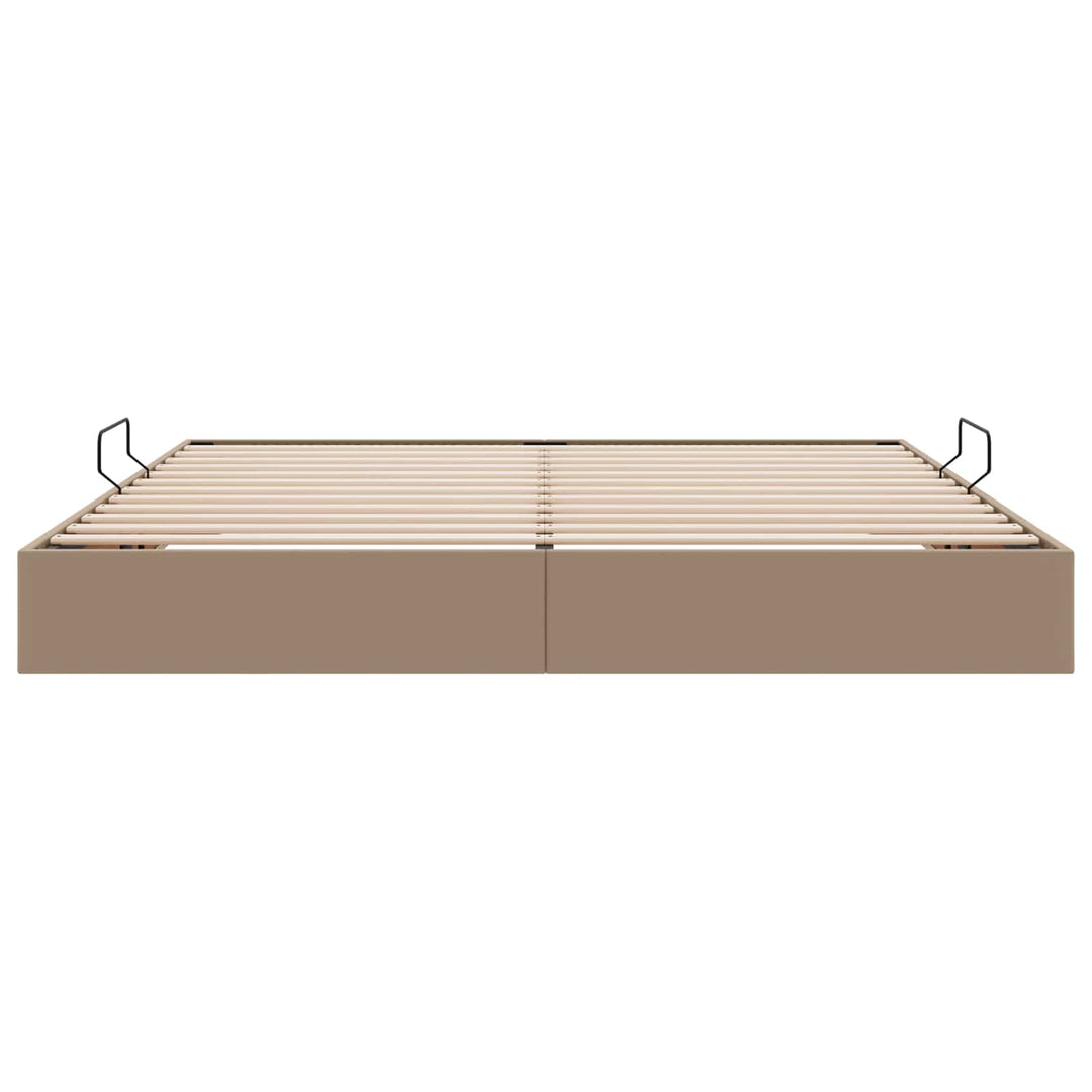 Ottoman Sengestel Cappuccino 200 x 200 cm Faux læder
