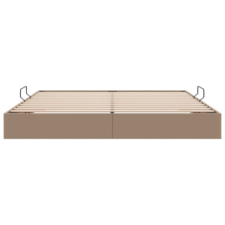 Ottoman Sengestel Cappuccino 200 x 200 cm Faux læder