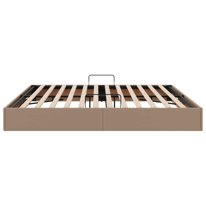 Ottoman Sengestel Cappuccino 200 x 200 cm Faux læder