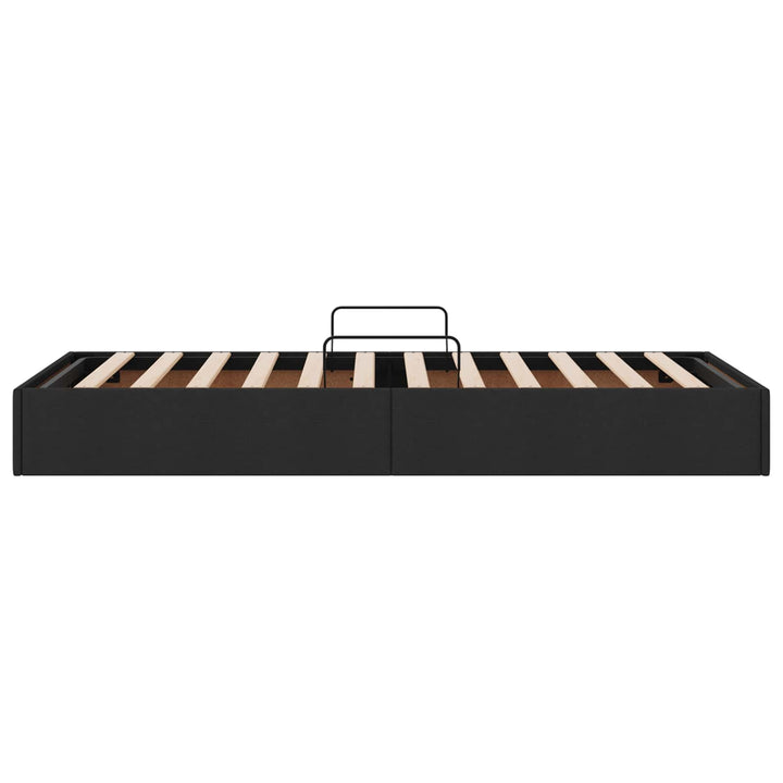 Ottoman Sengestel med opbevaring Sort 90 x 190 cm Stof