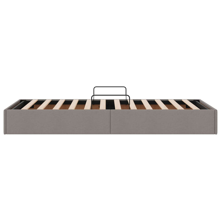 Ottoman Sengestel med opbevaring Gråbrun 90 x 190 cm Stof