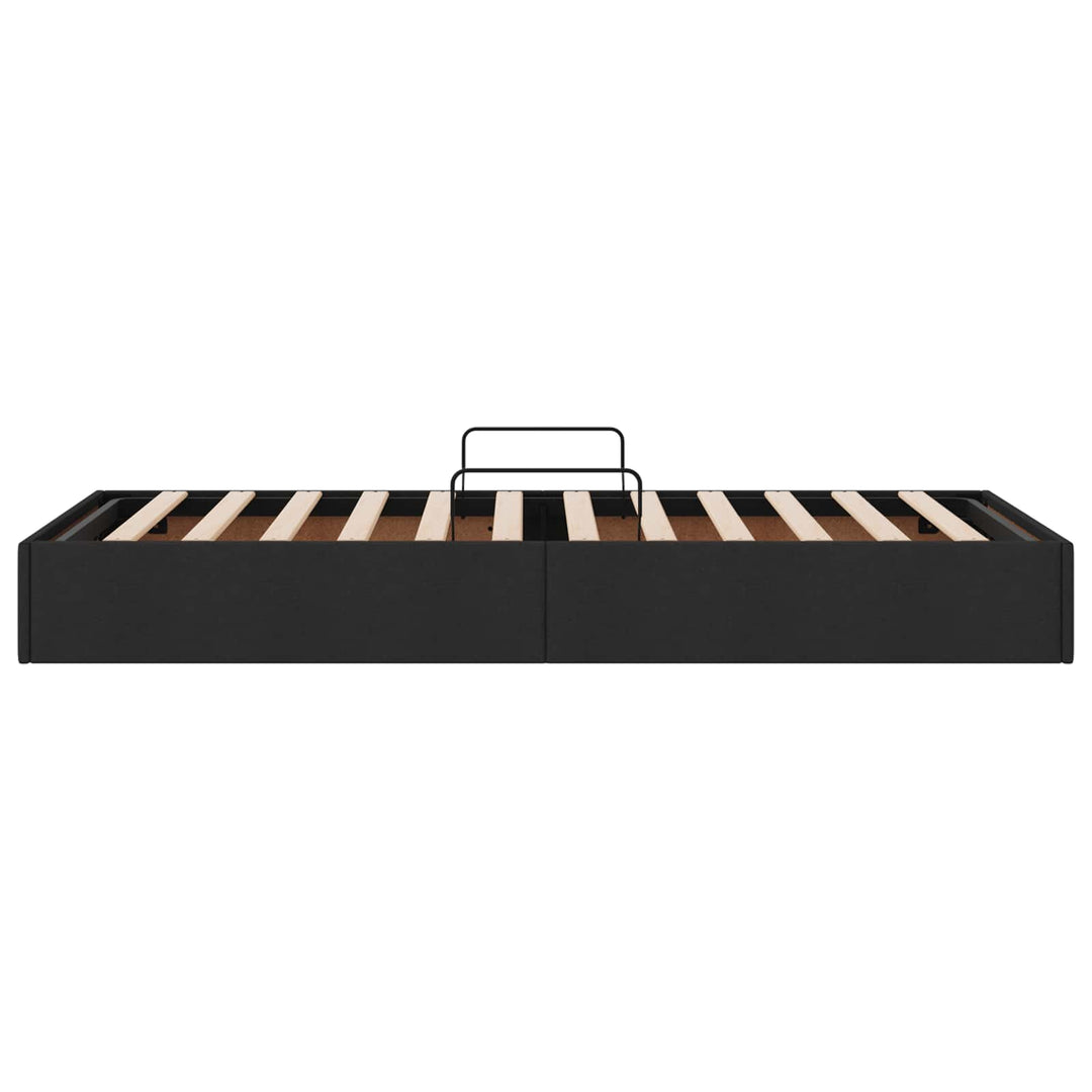 Ottoman Sengestel med opbevaring Sort 90 x 200 cm Stof