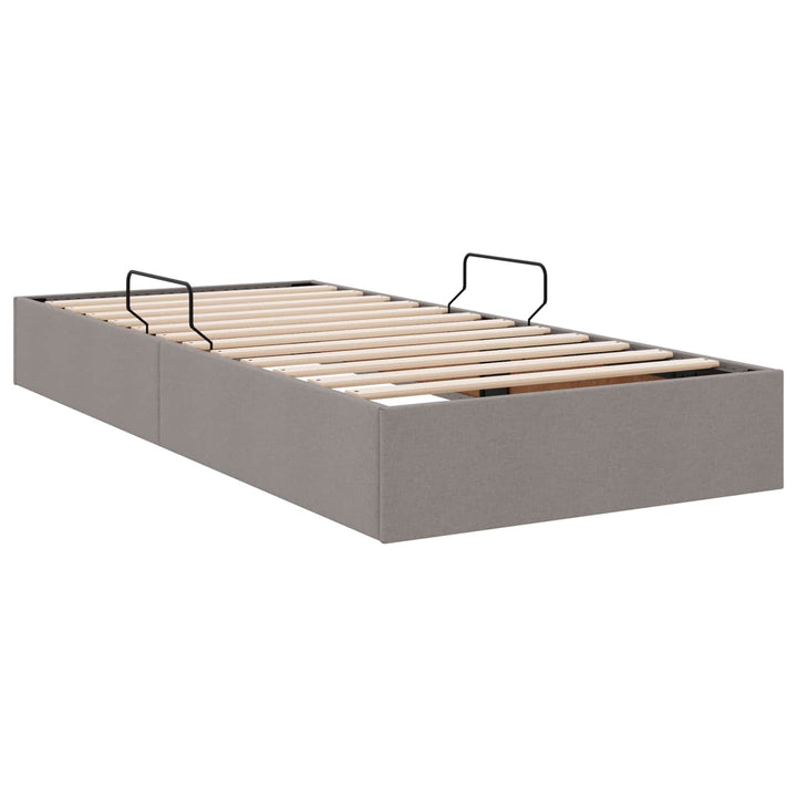 Ottoman Sengestel med opbevaring Gråbrun 90 x 200 cm Stof
