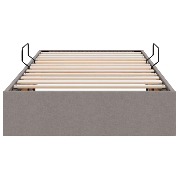 Ottoman Sengestel med opbevaring Gråbrun 90 x 200 cm Stof