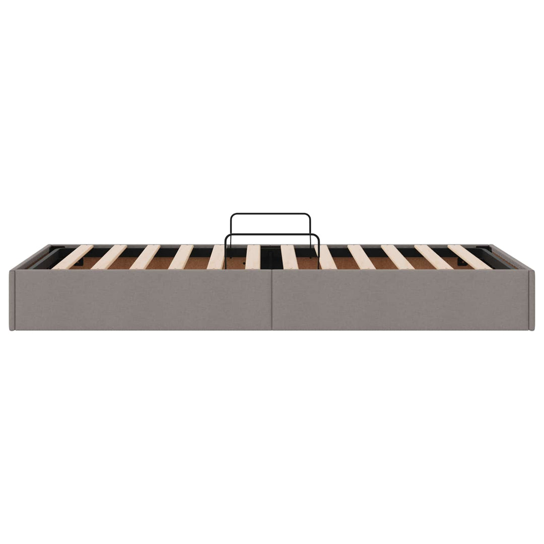 Ottoman Sengestel med opbevaring Gråbrun 90 x 200 cm Stof