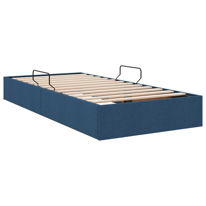 Ottoman Sengestel med opbevaring Blå 90 x 200 cm Stof