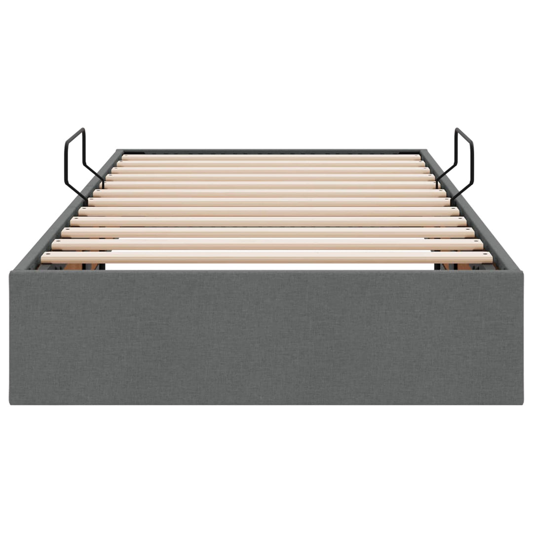 Ottoman Sengestel med opbevaring Mørkegrå 100 x 200 cm Stof