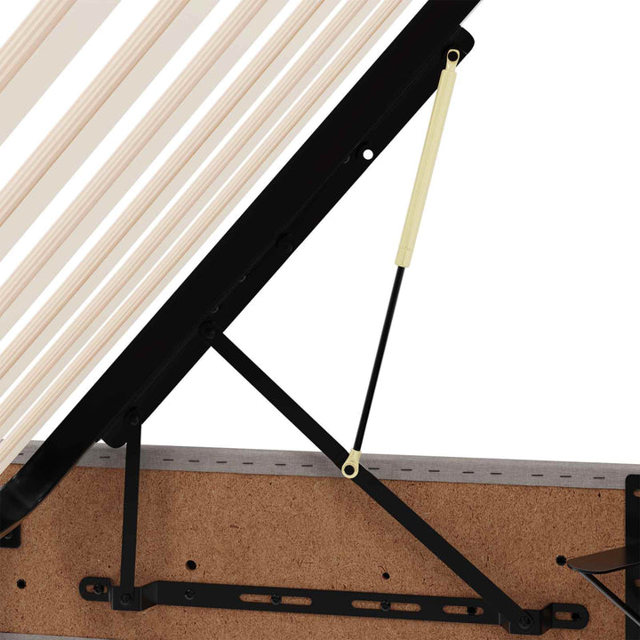 Ottoman Sengestel med opbevaring Gråbrun 100 x 200 cm Stof