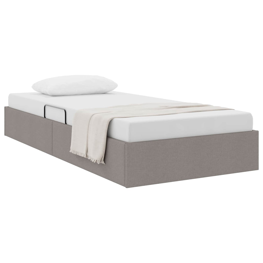 Ottoman Sengestel med opbevaring Gråbrun 100 x 200 cm Stof
