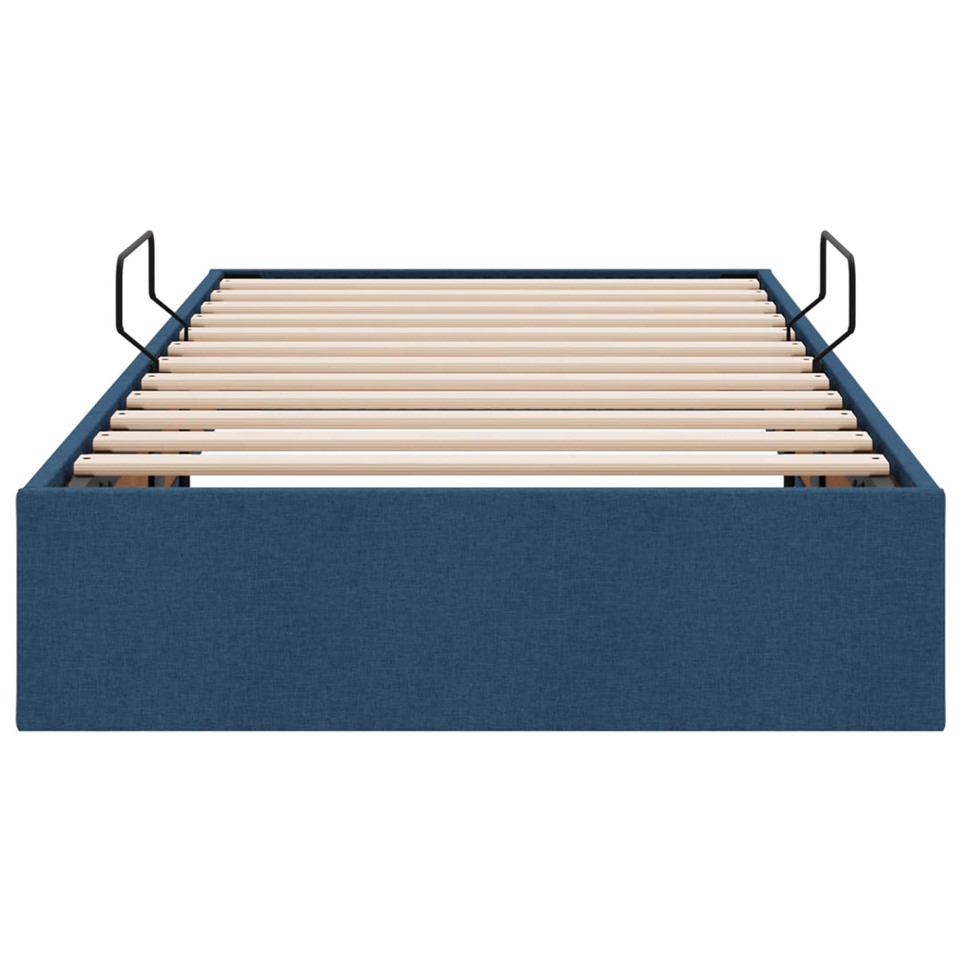 Ottoman Sengestel med opbevaring Blå 100 x 200 cm Stof