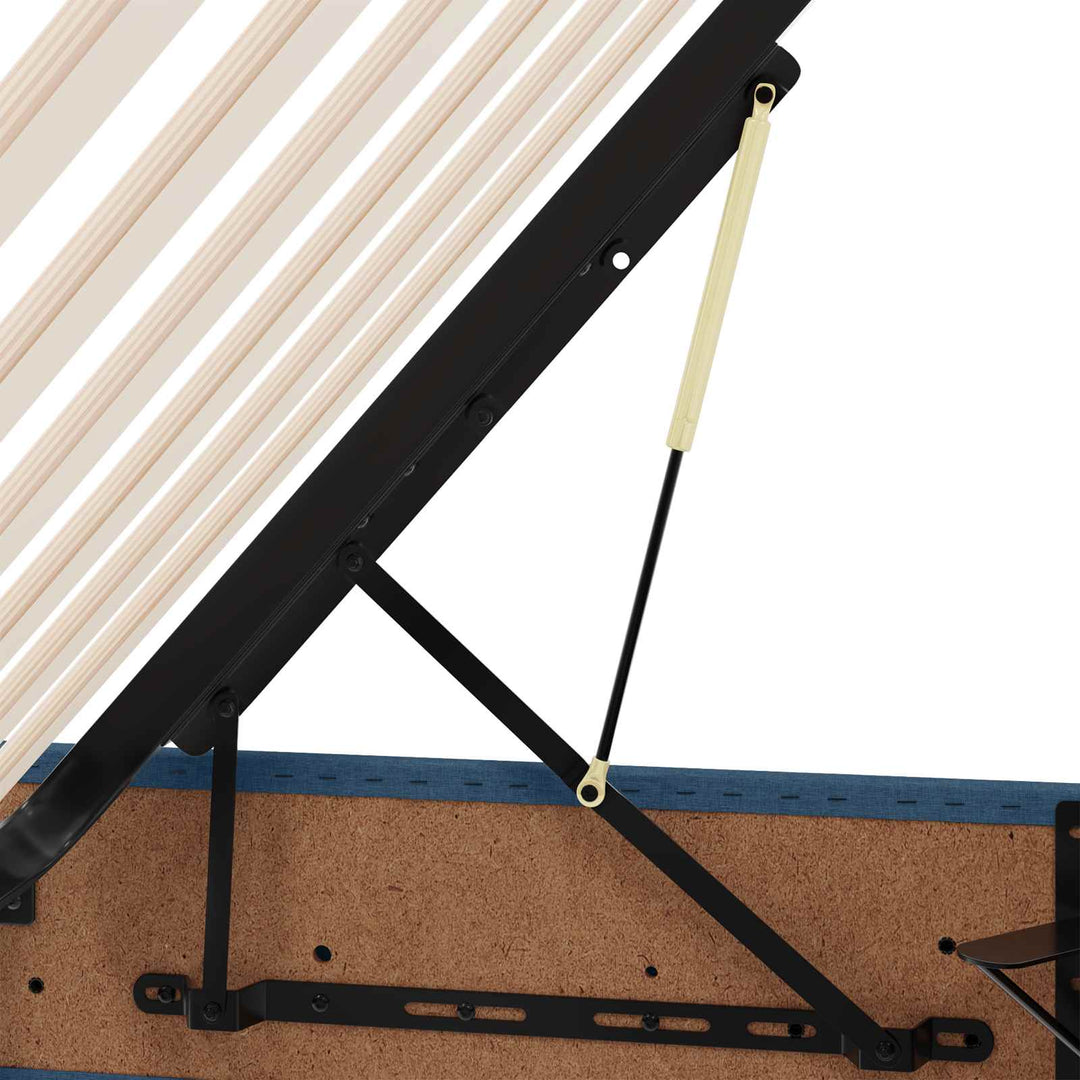 Ottoman Sengestel med opbevaring Blå 120 x 200 cm Stof
