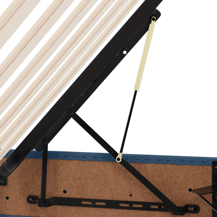 Ottoman Sengestel med opbevaring Blå 120 x 200 cm Stof