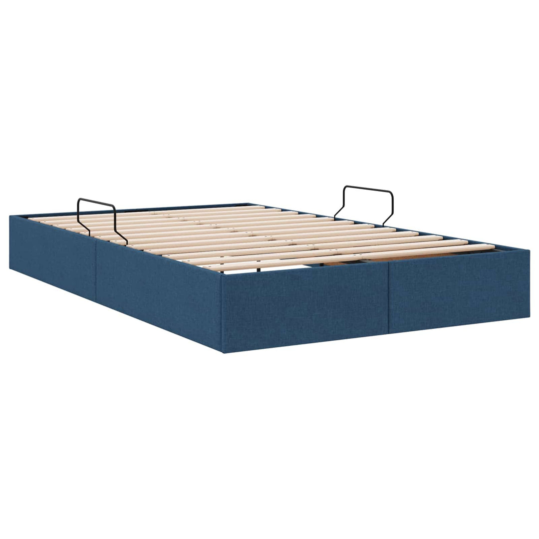Ottoman Sengestel med opbevaring Blå 120 x 200 cm Stof