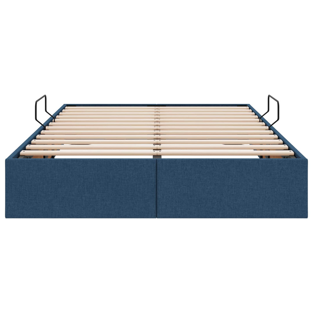 Ottoman Sengestel med opbevaring Blå 120 x 200 cm Stof