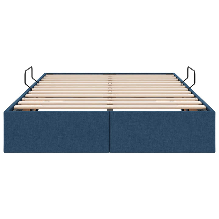 Ottoman Sengestel med opbevaring Blå 120 x 200 cm Stof