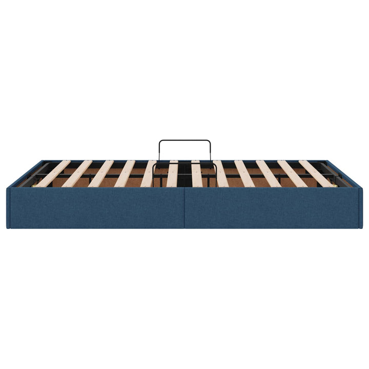 Ottoman Sengestel med opbevaring Blå 120 x 200 cm Stof