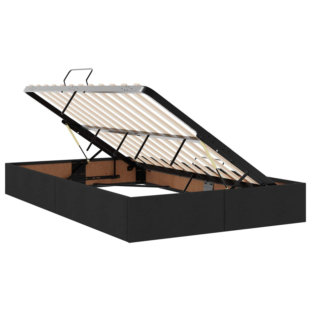 Ottoman Sengestel med opbevaring Sort 120 x 200 cm Stof