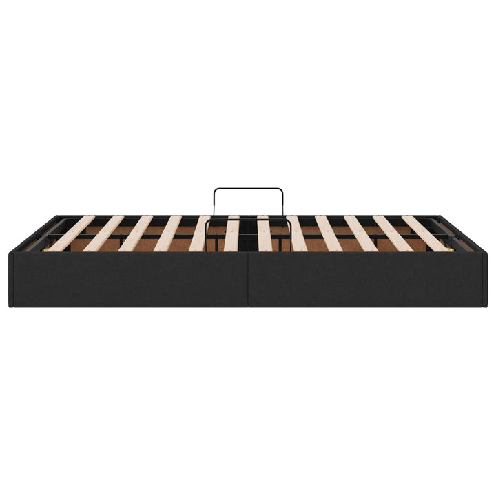 Ottoman Sengestel med opbevaring Sort 120 x 200 cm Stof