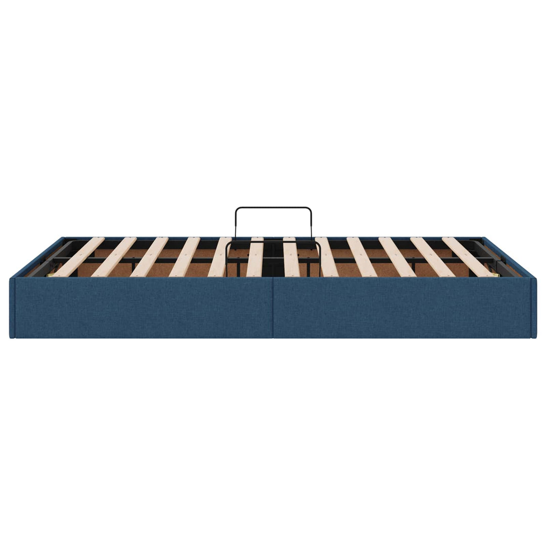 Ottoman Sengestel med opbevaring Blå 120 x 200 cm Stof