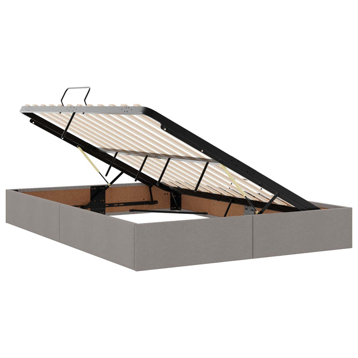 Ottoman Sengestel med opbevaring Gråbrun 140 x 190 cm Stof