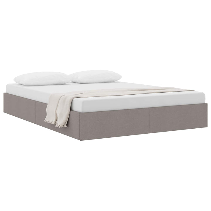 Ottoman Sengestel med opbevaring Gråbrun 140 x 200 cm Stof