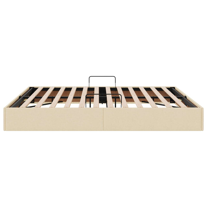 Ottoman Sengestel med opbevaring Creme 180 x 200 cm Stof