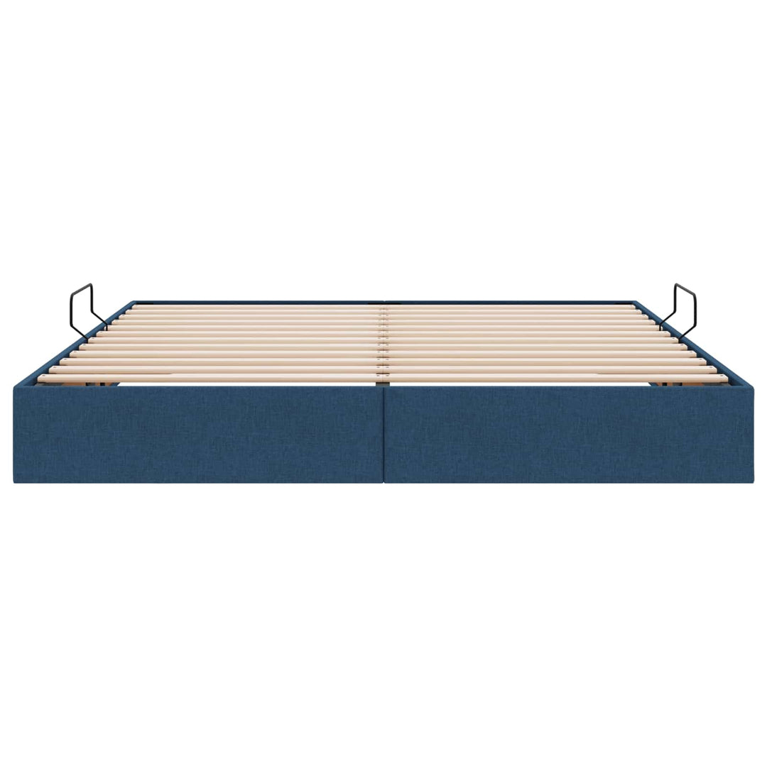 Ottoman Sengestel med opbevaring Blå 180 x 200 cm Stof