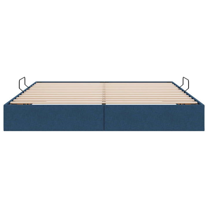 Ottoman Sengestel med opbevaring Blå 180 x 200 cm Stof
