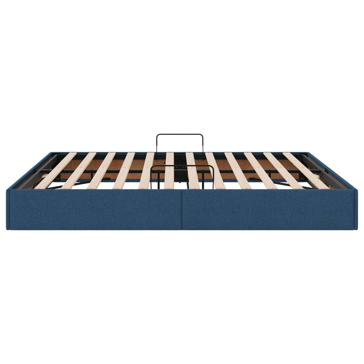 Ottoman Sengestel med opbevaring Blå 180 x 200 cm Stof
