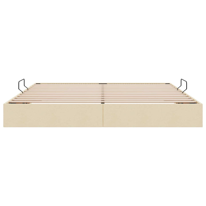 Ottoman Sengestel med opbevaring Creme 200 x 200 cm Stof