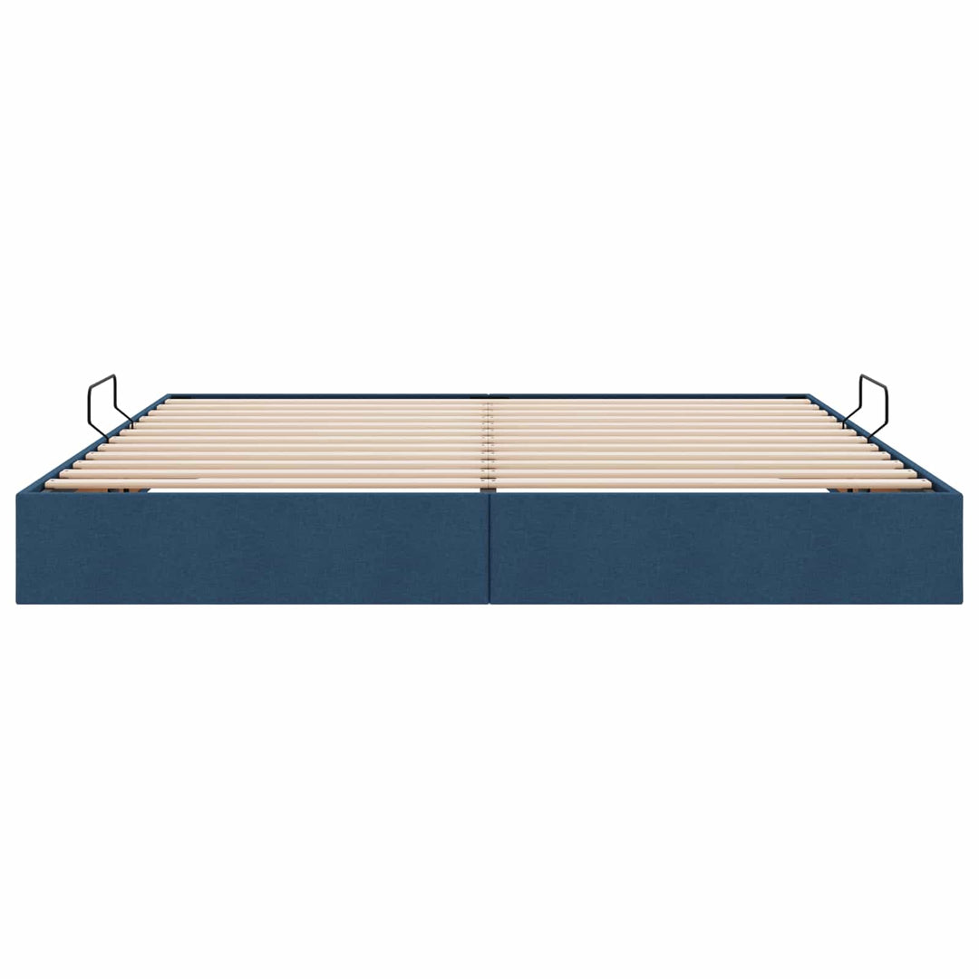 Ottoman Sengestel med opbevaring Blå 200 x 200 cm Stof